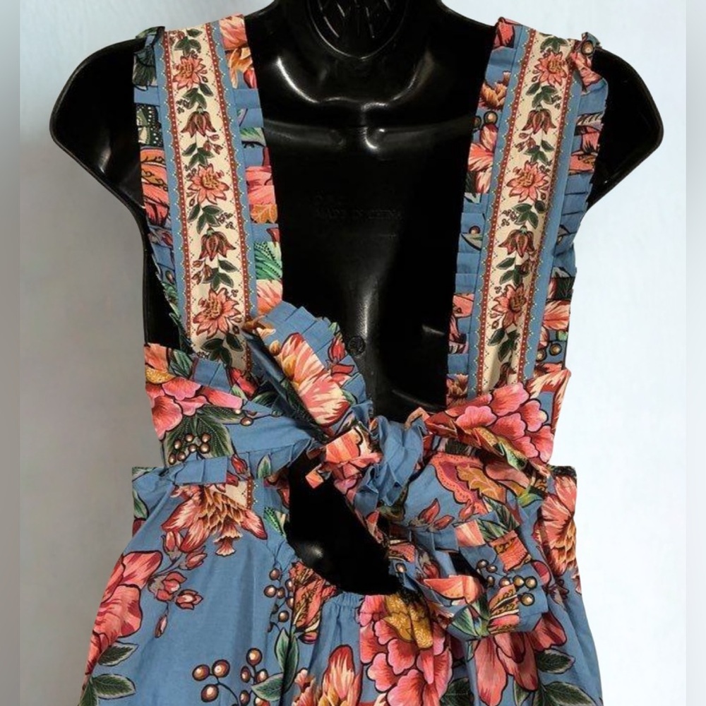 FARM Rio Wonderful Bouquet Blue Sleeveless Maxi Dress NWT Size S ($285 retail) - Picture 5 of 13